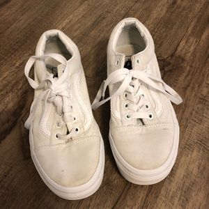 White Old Skool style vans